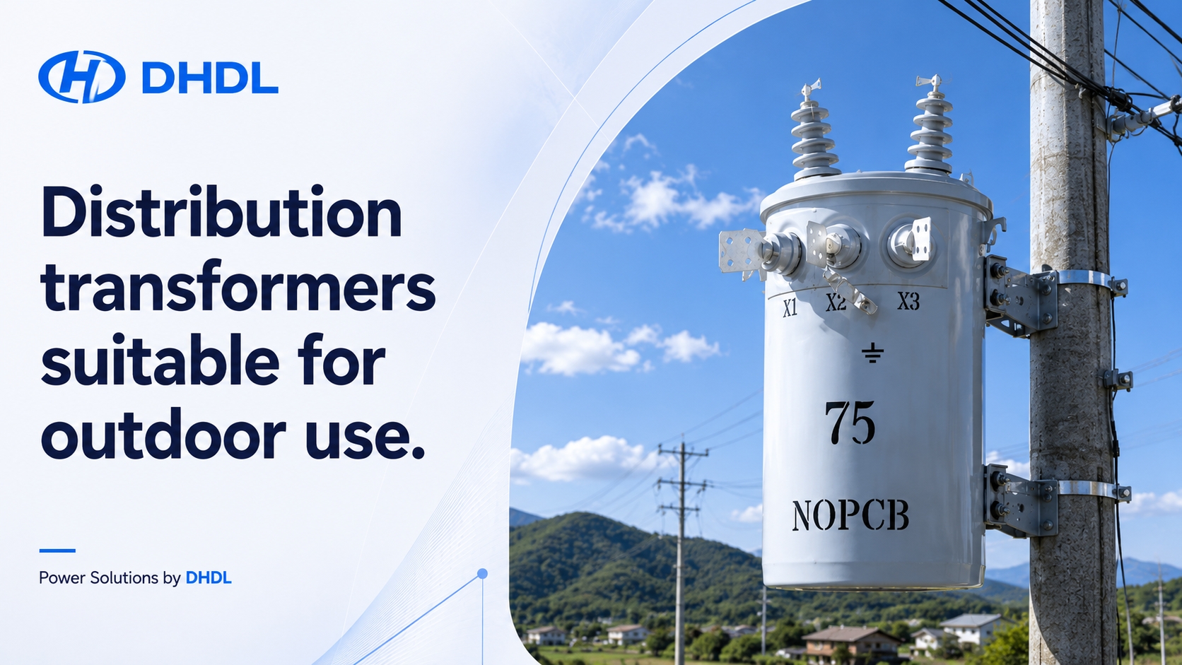 Distribution transformers suitable for outdoor