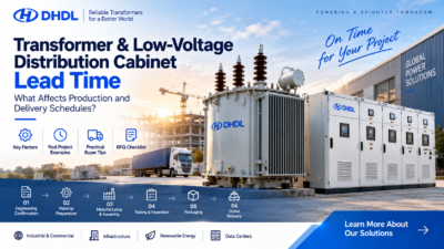 Learn what affects transformer and low-voltage distribution cabinet lead times, from engineering and materials to testing, batch production and international shipping. Includes real project examples and an RFQ checklist.