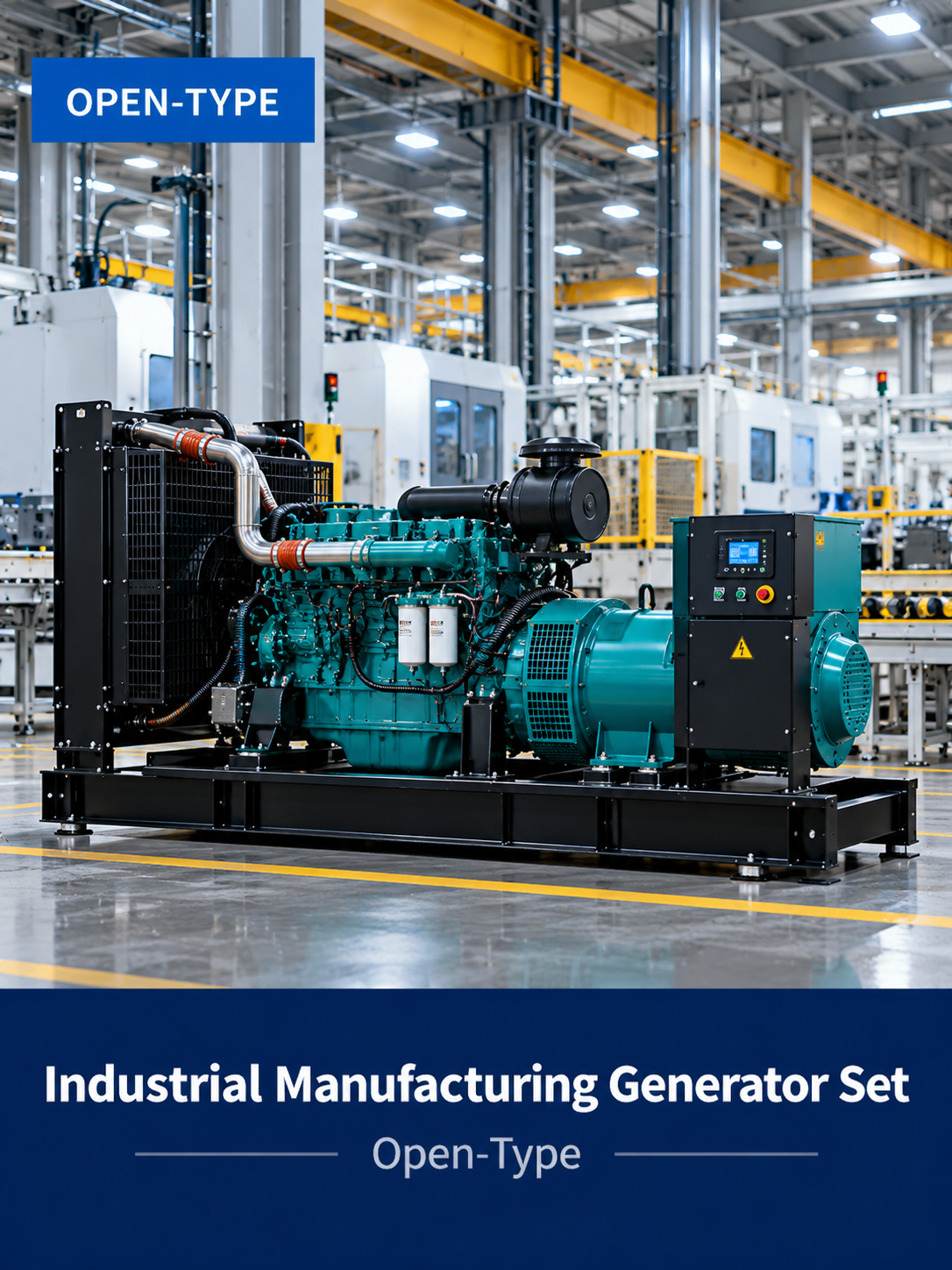 Industrial manufacturing open-type generator set