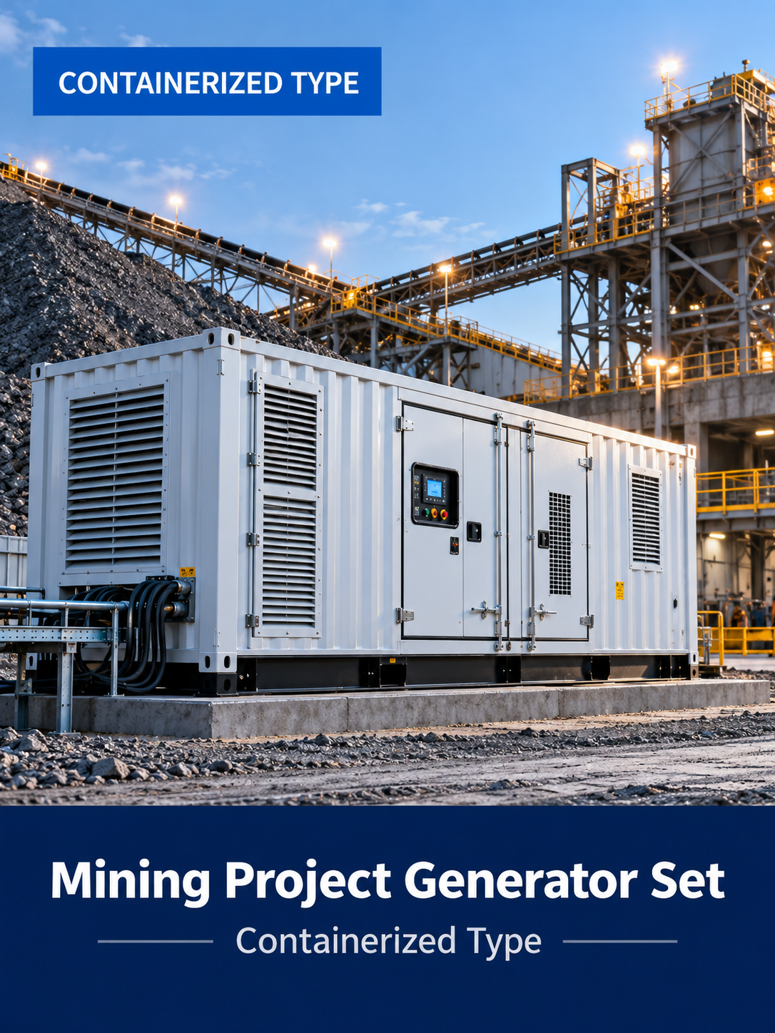 Containerized generator set for mining projects